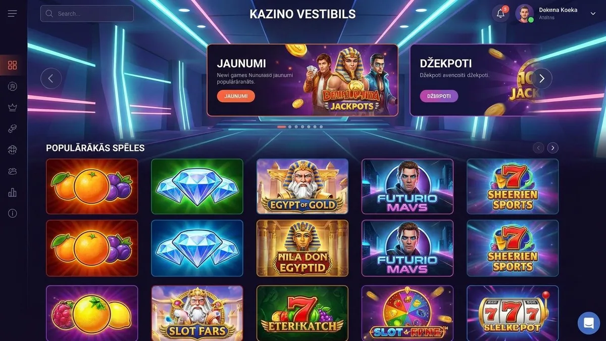 Kazino spēļu izvēle